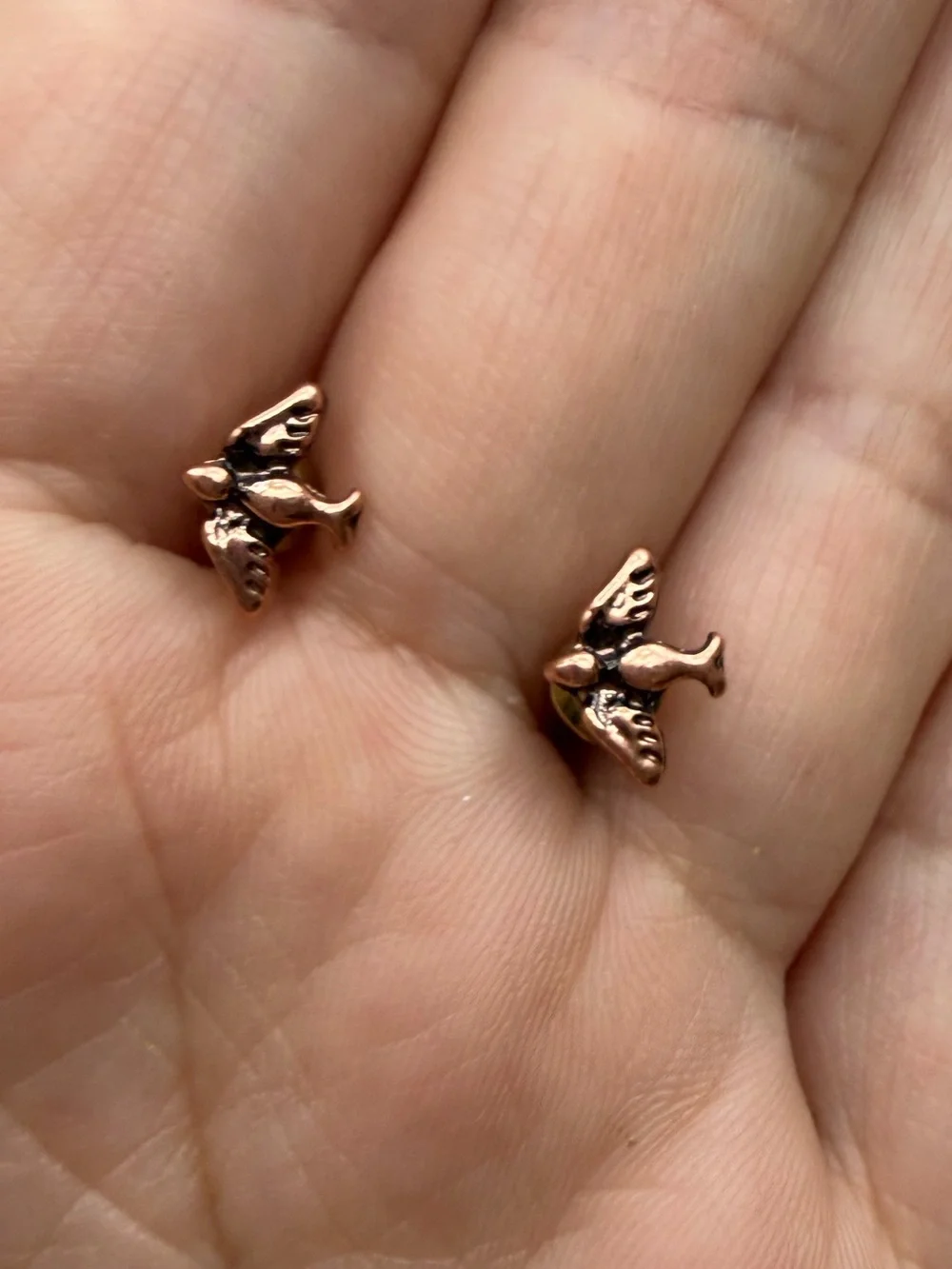 INC International Concepts Rose Gold Dove Stud Earrings